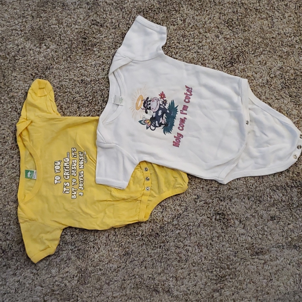 6-12 mo religious onesies